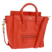 Load image into Gallery viewer, CELINE Drummed Calfskin Nano Luggage Vermillion
