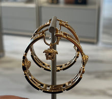 Load image into Gallery viewer, BRAND NEW VERSACE Medusa Greca Hoop Earrings
