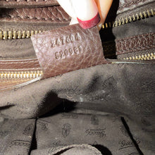 Load image into Gallery viewer, Gucci Brown Calfskkin Heritage Web Horsebit Hobo
