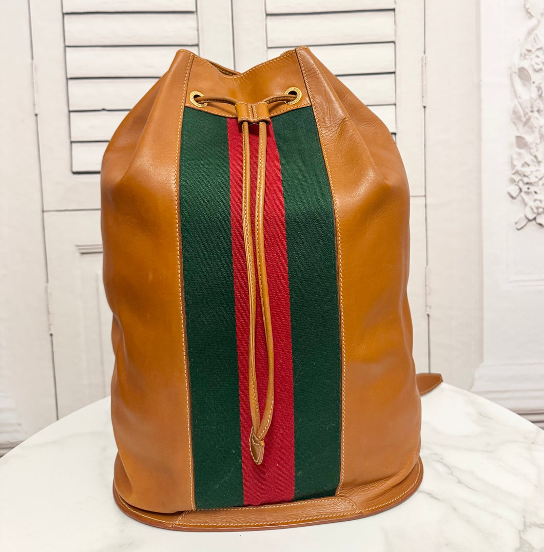 PRELOVED GUCCI Vintage Leather Backpack