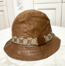 Load image into Gallery viewer, PRELOVED GUCCI Leather Bucket Hat Large
