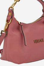Load image into Gallery viewer, BRAND NEW VERSACE Versace Tag Hobo In Lamb Leather Pink
