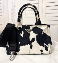 Load image into Gallery viewer, PRELOVED Prada Cow Print Canapa Tote
