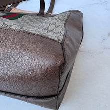 Load image into Gallery viewer, GUCCI GG Supreme Monogram Web Ophidia Tote Brown
