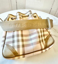 Load image into Gallery viewer, PRELOVED Burberry Candy Check Drawstring Bag
