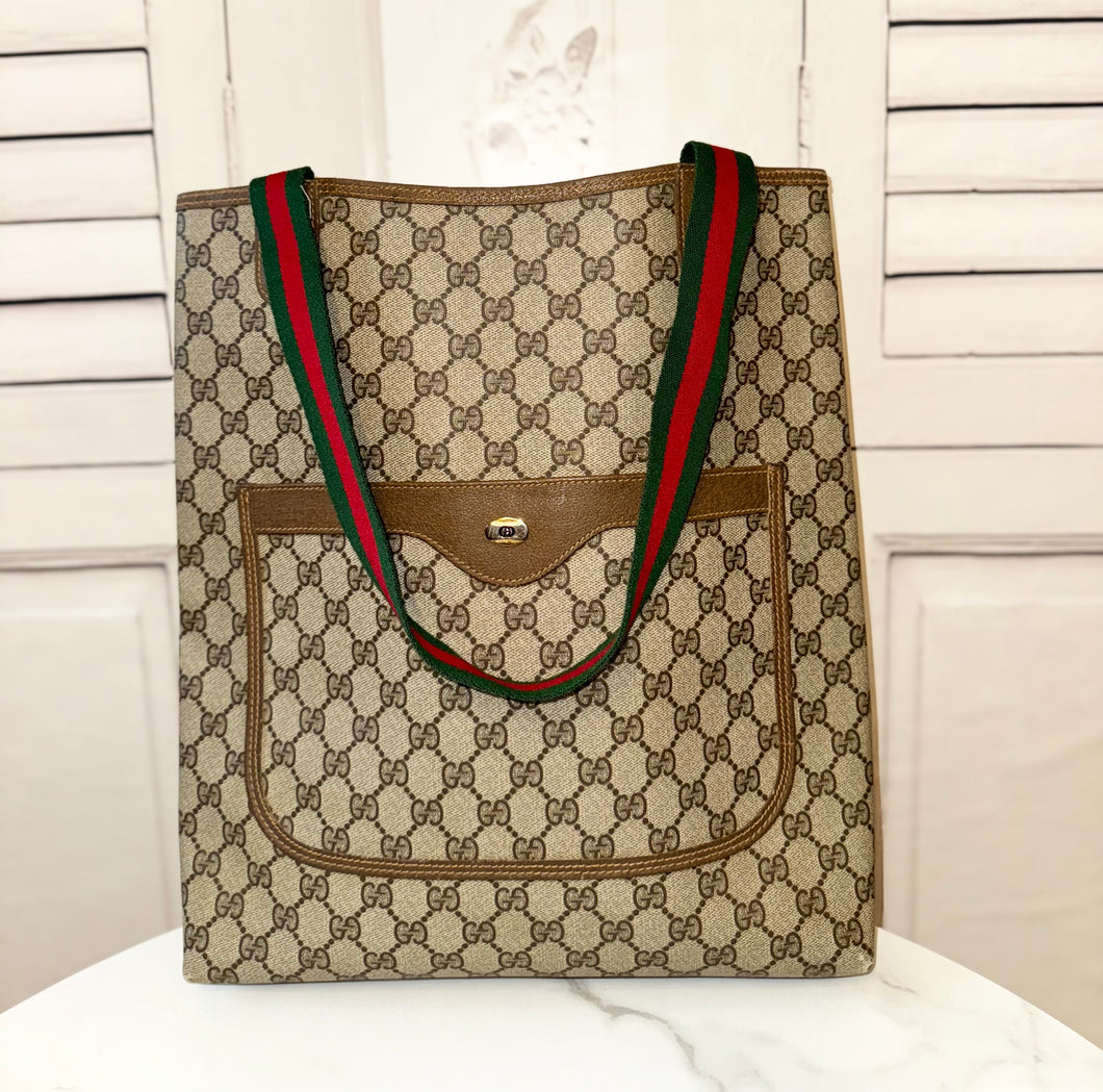 PREOWNED Vintage Gucci Supreme Tote