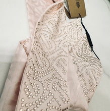 Load image into Gallery viewer, Burberry Silk Crystal Embellished Twilly Pink
