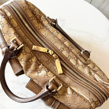 Load image into Gallery viewer, Gucci GG Monogram Lurex Heart Lock Boston Bag
