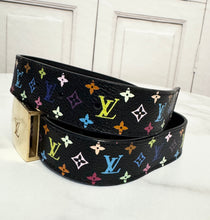 Load image into Gallery viewer, PRELOVED Louis Vuitton X Takashi Murakami Multicolor Noir Belt size 85/34
