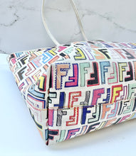 Load image into Gallery viewer, PRELOVED FENDI Zucca Spalmati Multicolor White Tote
