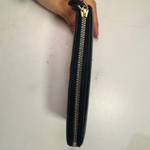 Load image into Gallery viewer, Prada Black Vitello Continental Zippy Wallet
