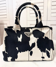 Load image into Gallery viewer, PRELOVED Prada Cow Print Canapa Tote
