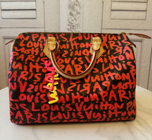 Load image into Gallery viewer, PRELOVED Louis Vuitton Bundle: Monogram Graffiti Speedy 30 / Zippy Wallet/ Bag Charm
