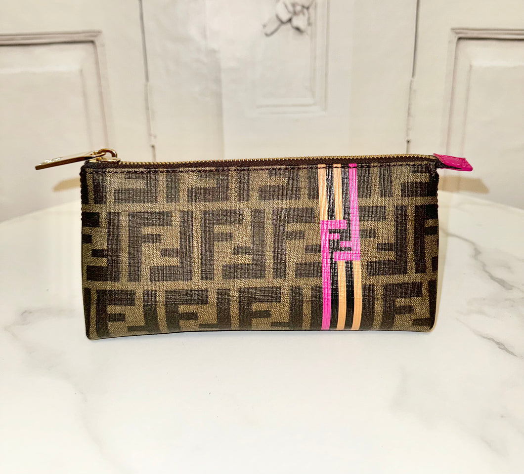 PRELOVED FENDI Zucca Cosmetic Bag