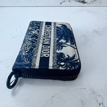 Load image into Gallery viewer, CHRISTIAN DIOR Compact Zip Toile De Jouy Wallet
