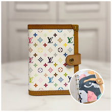 Load image into Gallery viewer, PRELOVED Louis Vuitton Takashi Murakami Monogram Multicolor Blanc Small Ring Agenda
