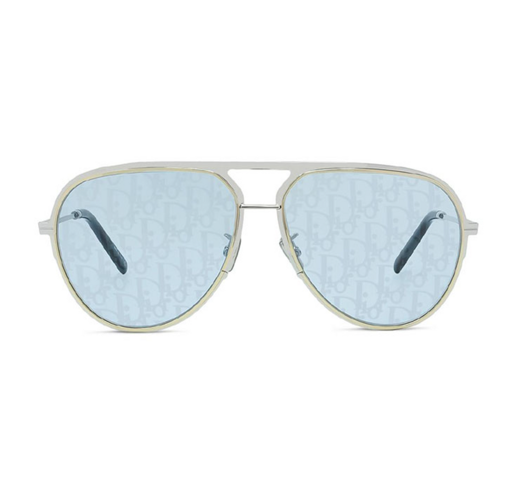 BRAND NEW DIOR Sunglasses DIORESSENTIAL A2U F0I8 Palladium/Blue Dior Pattern Photochromatic