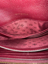 Load image into Gallery viewer, Tory Burch Carter Chain Wallet Crossbody Garnet
