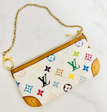 Load image into Gallery viewer, PRELOVED Louis Vuitton Takashi Murakami Monogram Multicolor Blanc Pochette Milla MM
