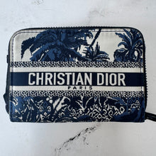 Load image into Gallery viewer, CHRISTIAN DIOR Compact Zip Toile De Jouy Wallet

