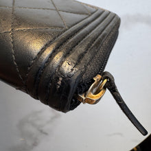 Load image into Gallery viewer, Chanel Quilted Boy Zip Around Wallet Black
