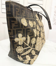 Load image into Gallery viewer, PRELOVED FENDI Zucca Floral Spalmati Tote
