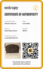 Load image into Gallery viewer, Louis Vuitton Damier Ebene Cosmetic Pouch PM
