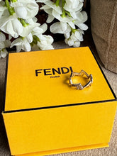 Load image into Gallery viewer, FENDI Five Palladium Size 10 Ring
