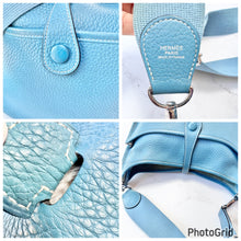 Load image into Gallery viewer, HERMES Taurillon Clemence Evelyne GM Blue Jean
