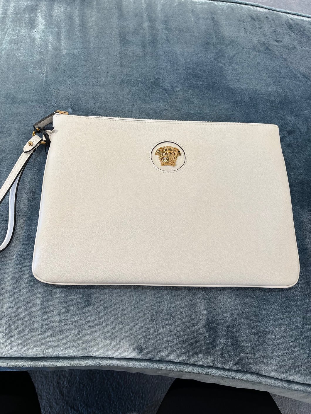 BRAND NEW VERSACE Medusa Clutch White