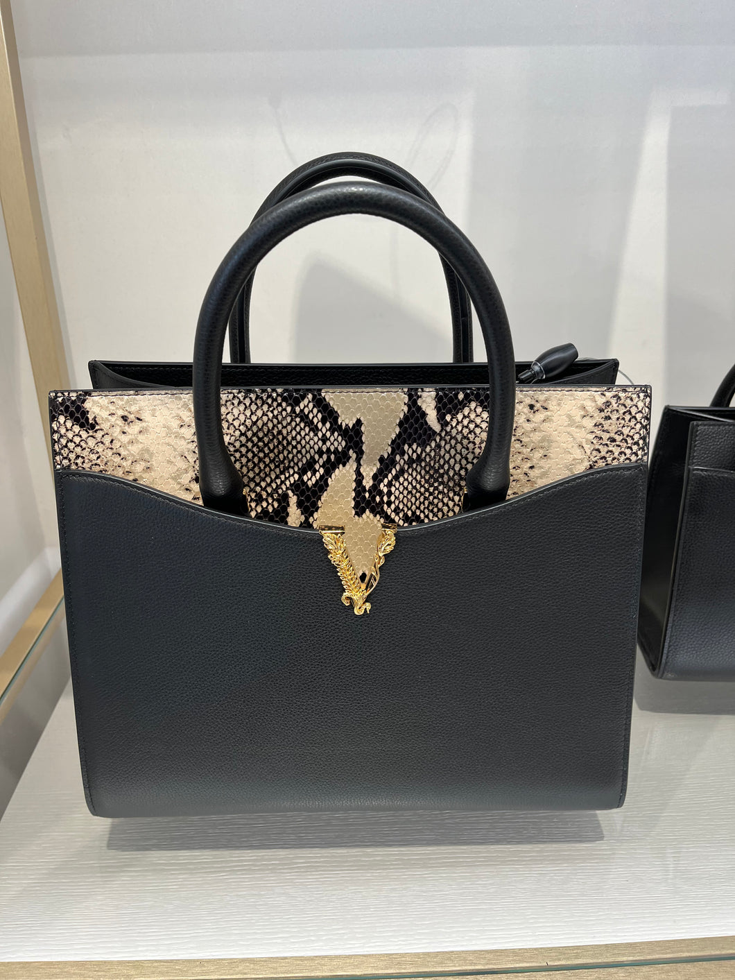 BRAND NEW VERSACE Virtus Python Tote Large