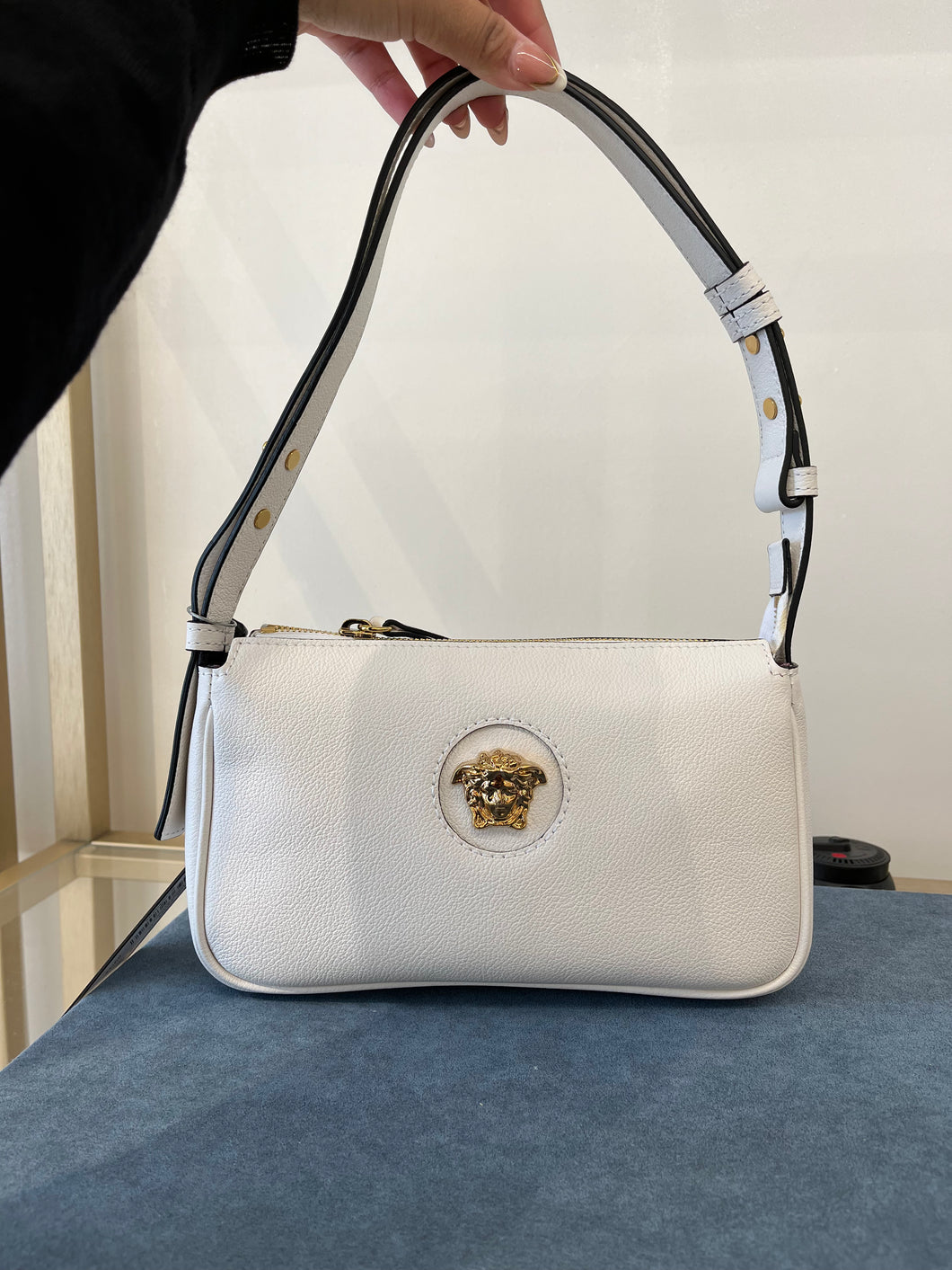 BRAND NEW VERSACE Medusa Small Shoulder Bag White