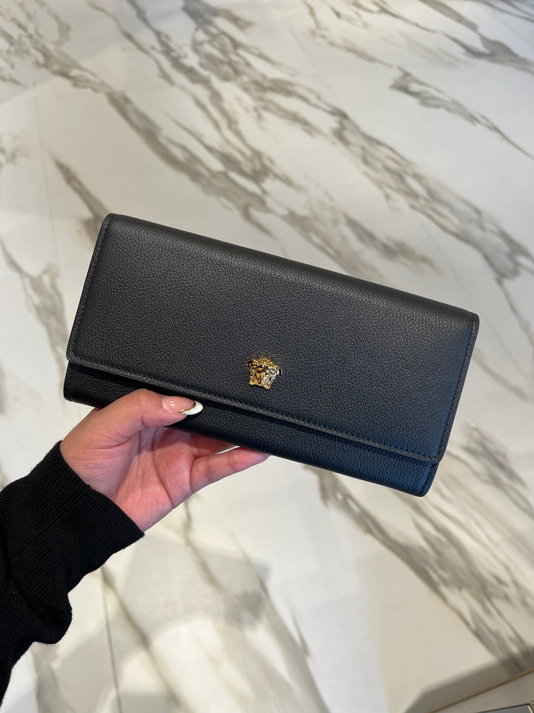 BRAND NEW VERSACE Medusa Long Wallet Black