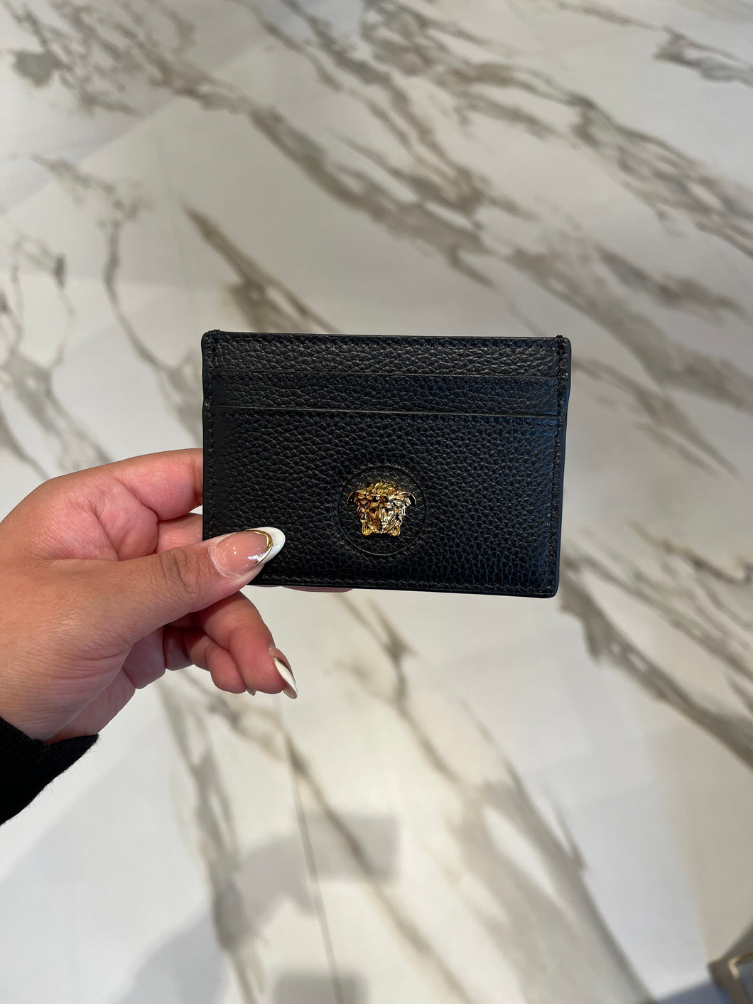 BRAND NEW VERSACE Medusa Card Case Black