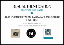 Load image into Gallery viewer, PRELOVED Louis Vuitton X Takashi Murakami Multicolor Noir Belt size 85/34
