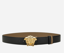 Load image into Gallery viewer, BRAND NEW VERSACE Medusa Reversible Unisex Belt Gold Black/Beige
