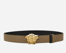 Load image into Gallery viewer, BRAND NEW VERSACE Medusa Reversible Unisex Belt Gold Black/Beige
