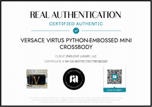 Load image into Gallery viewer, BRAND NEW Versace Virtus Python-Embossed Mini Crossbody
