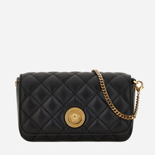 Load image into Gallery viewer, BRAND NEW VERSACE Medusa Quilted Mini Flap Crossbody Black

