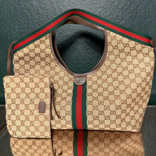Load image into Gallery viewer, GUCCI GG Monogram Web Large Giglio Tote
