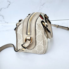 Load image into Gallery viewer, Gucci GG Supreme Canvas Super Mini Ophidia Boston Bag Mystic White
