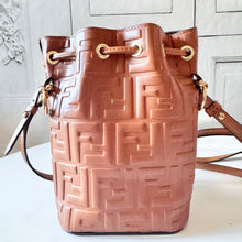 Load image into Gallery viewer, FENDI F is Fendi FF 1974 Embossed Mini Mon Tresor Bucket Bag

