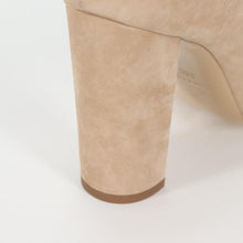 Load image into Gallery viewer, Chanel Suede Camelia Open Toe Booties Size 38
