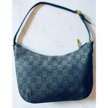 Load image into Gallery viewer, Gucci Jacquard Black GG Monogram Slim Shoulder Bag
