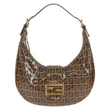Load image into Gallery viewer, Fendi Vinyl Zucchino Croissant Hobo

