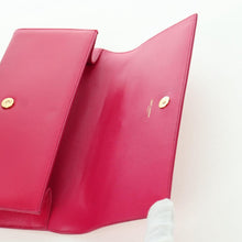Load image into Gallery viewer, Saint Laurent Smooth Calfskin Classic Monogram Cassandre Clutch Lipstick Fuchsia
