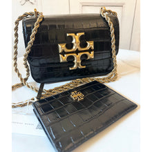Load image into Gallery viewer, BRAND NEW Tory Burch Bundle: Eleanor Croc Embossed Small Convertible Shoulder Bag and Card Holder
