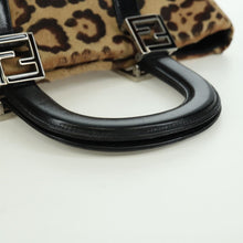 Load image into Gallery viewer, FENDI Calf Hair Leopard Print Top Handle Bag
