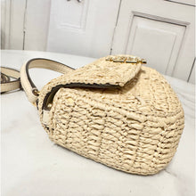 Load image into Gallery viewer, BRAND NEW Tory Burch Britten Raffia Crochet Mini Top Handle
