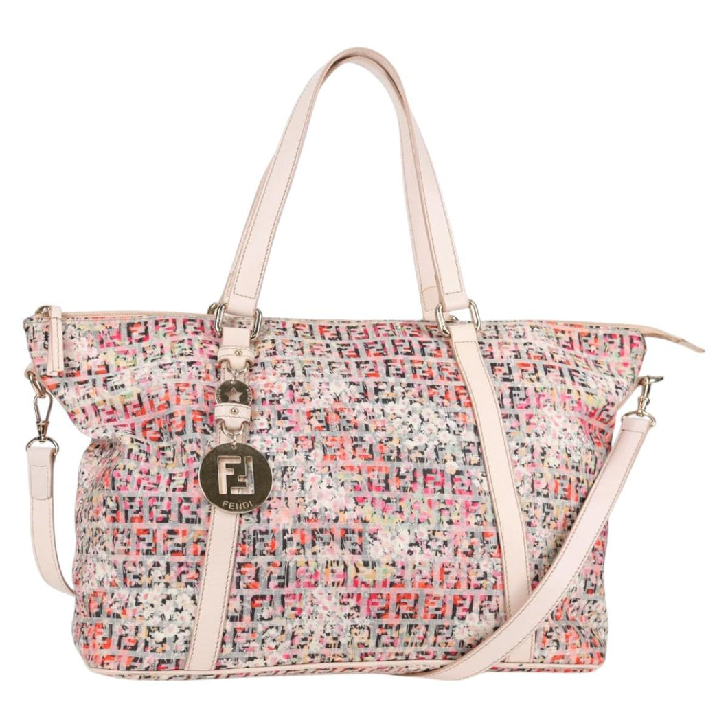 Fendi Zucchino Vitello Floral Forever Shopper Tote